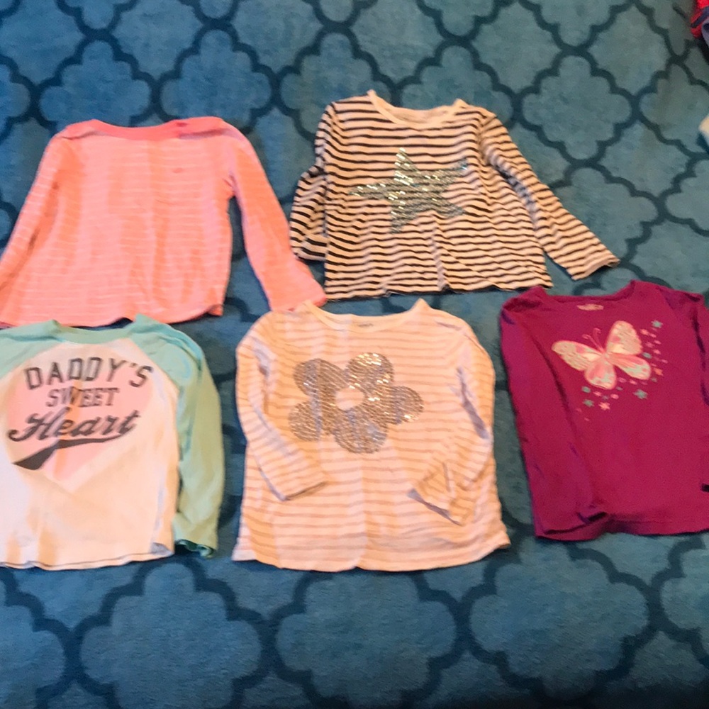 Toddler girl bundle set of 5 tees